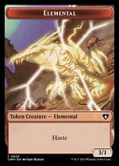 Treasure // Elemental (0025) Double-Sided Token [Commander Masters Tokens] | Tabernacle Games