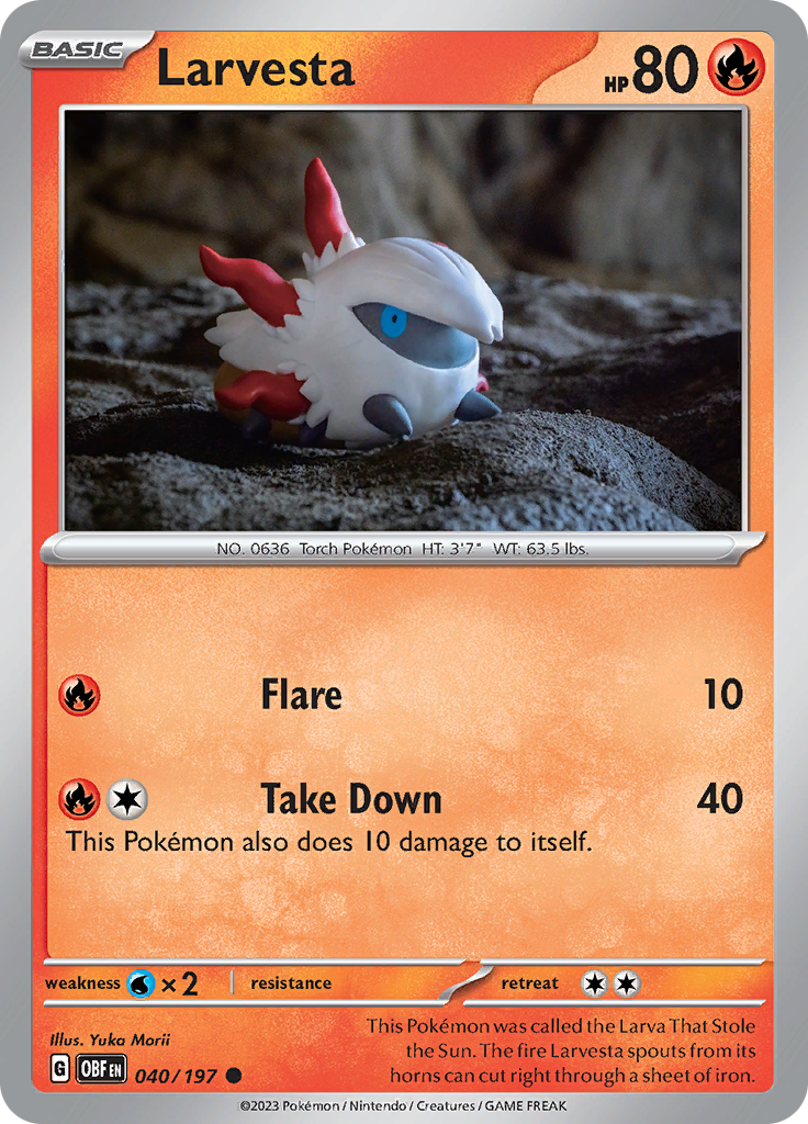 Larvesta (040/197) [Scarlet & Violet: Obsidian Flames] | Tabernacle Games