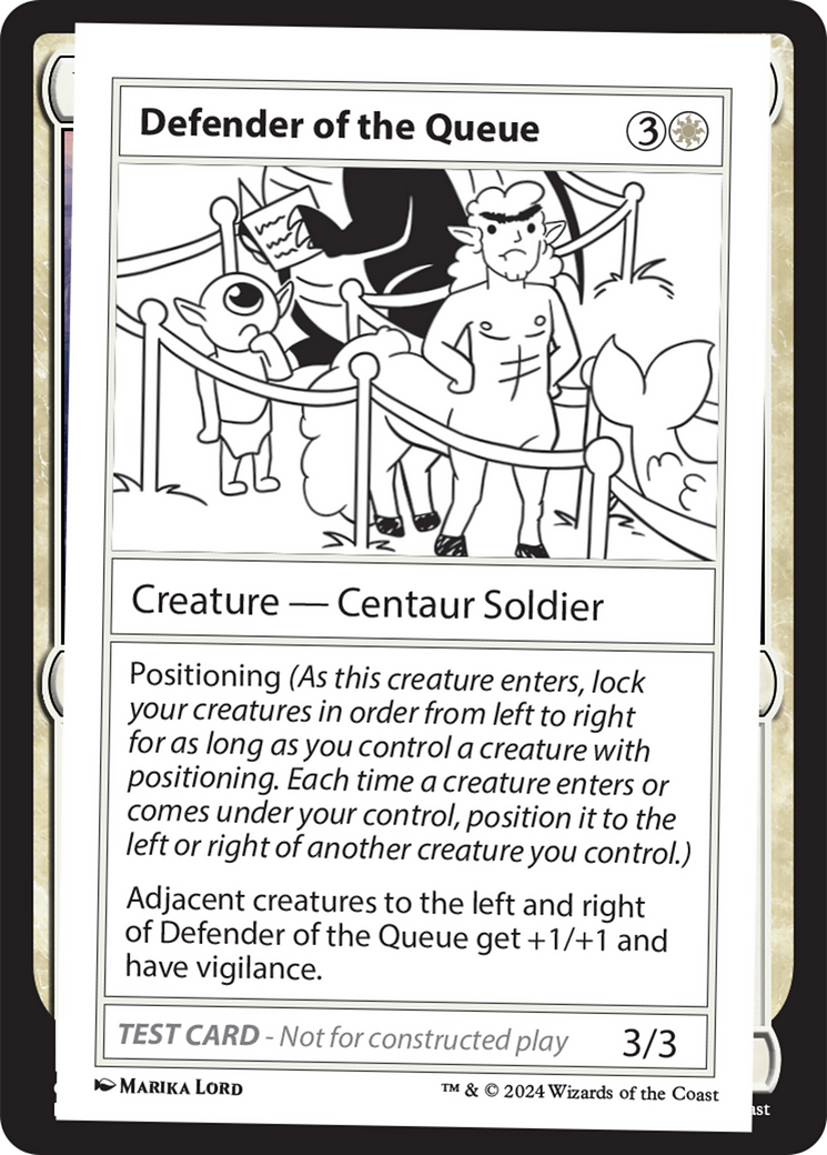 Defender of the Queue [Mystery Booster 2 Playtest Cards] | Tabernacle Games