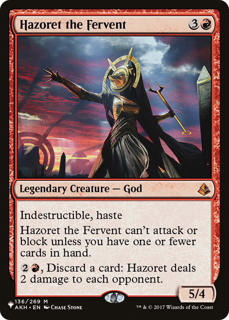Hazoret the Fervent [The List] | Tabernacle Games