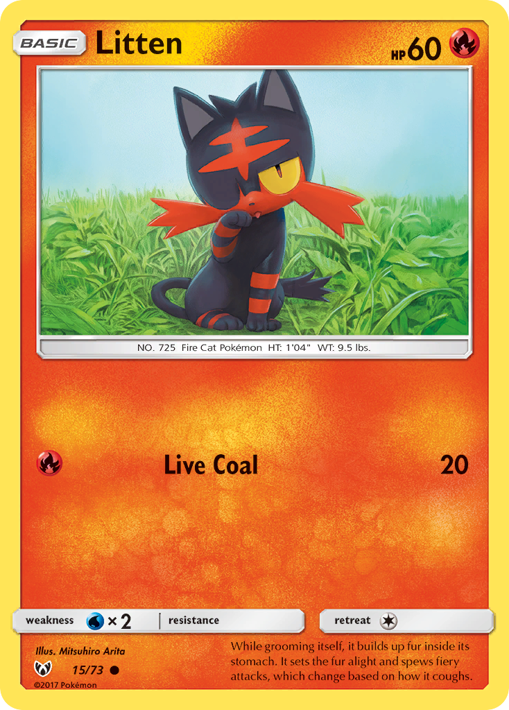 Litten (15/73) [Sun & Moon: Shining Legends] | Tabernacle Games