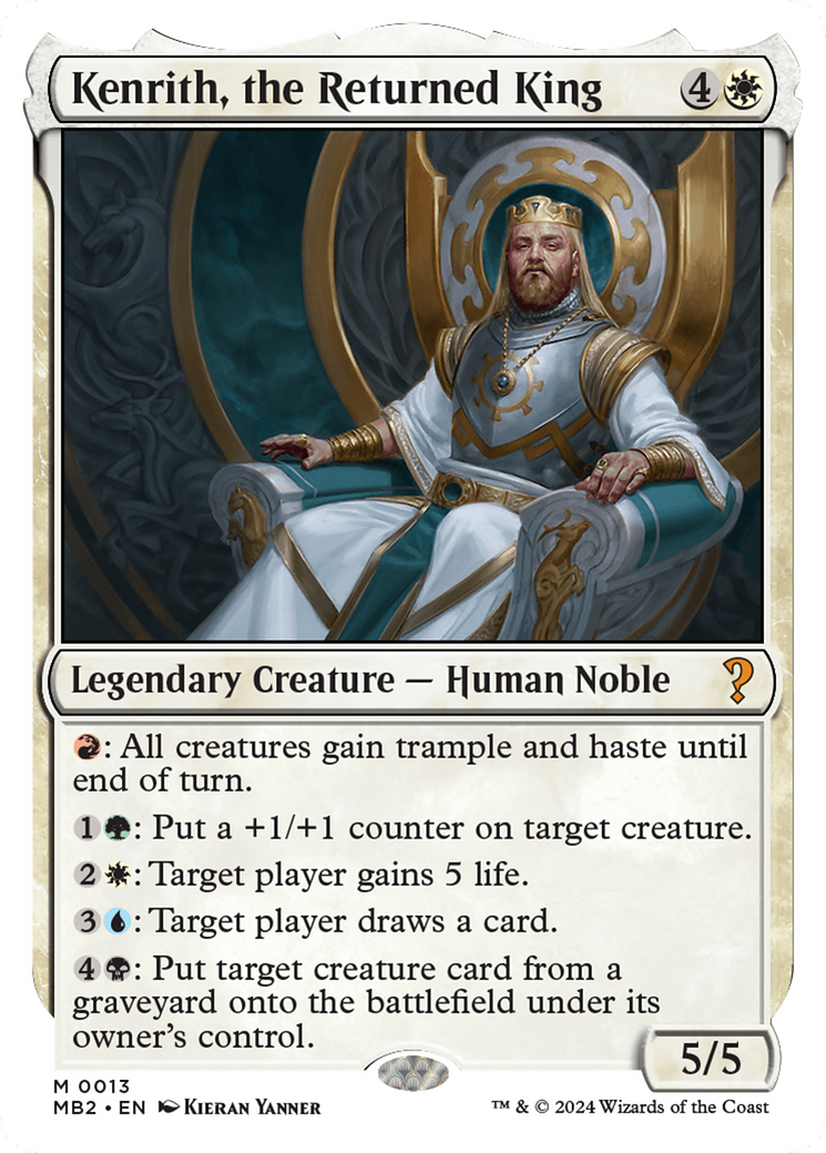 Kenrith, the Returned King (White Border) [Mystery Booster 2] | Tabernacle Games