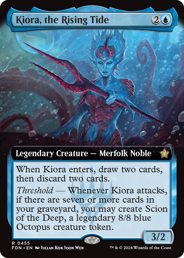 Kiora, the Rising Tide (Extended Art) [Foundations] | Tabernacle Games