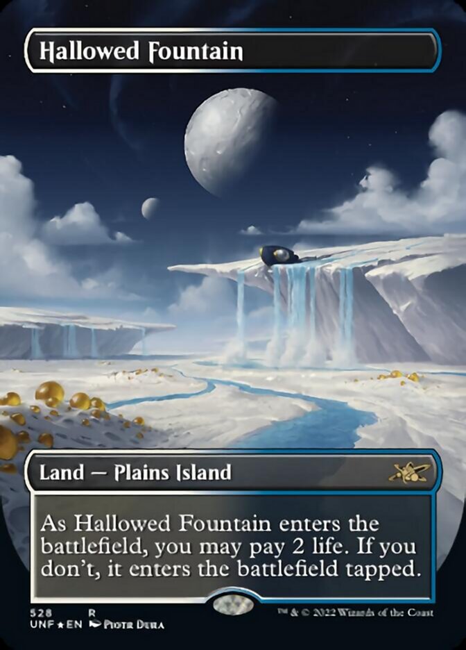 Hallowed Fountain (Borderless) (Galaxy Foil) [Unfinity] | Tabernacle Games