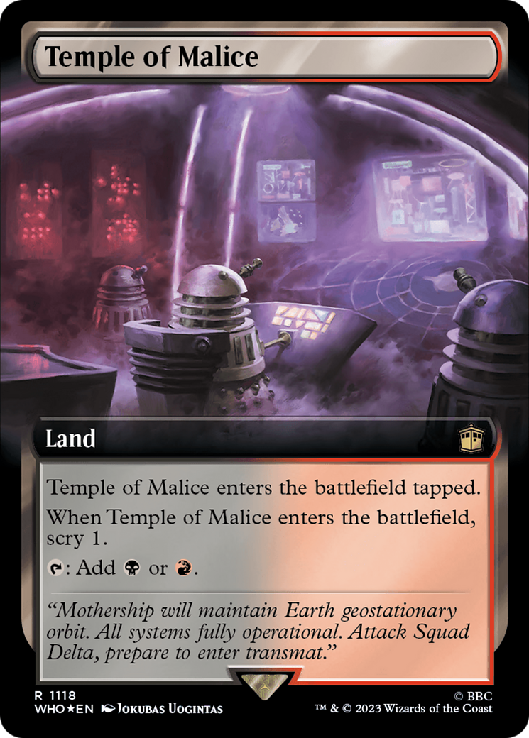Temple of Malice (Extended Art) (Surge Foil) [Doctor Who] | Tabernacle Games