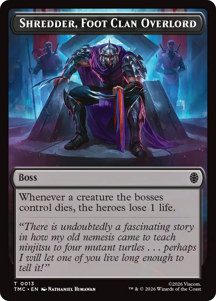 Shredder, Foot Clan Overlord [Teenage Mutant Ninja Turtles Commander Tokens] | Tabernacle Games
