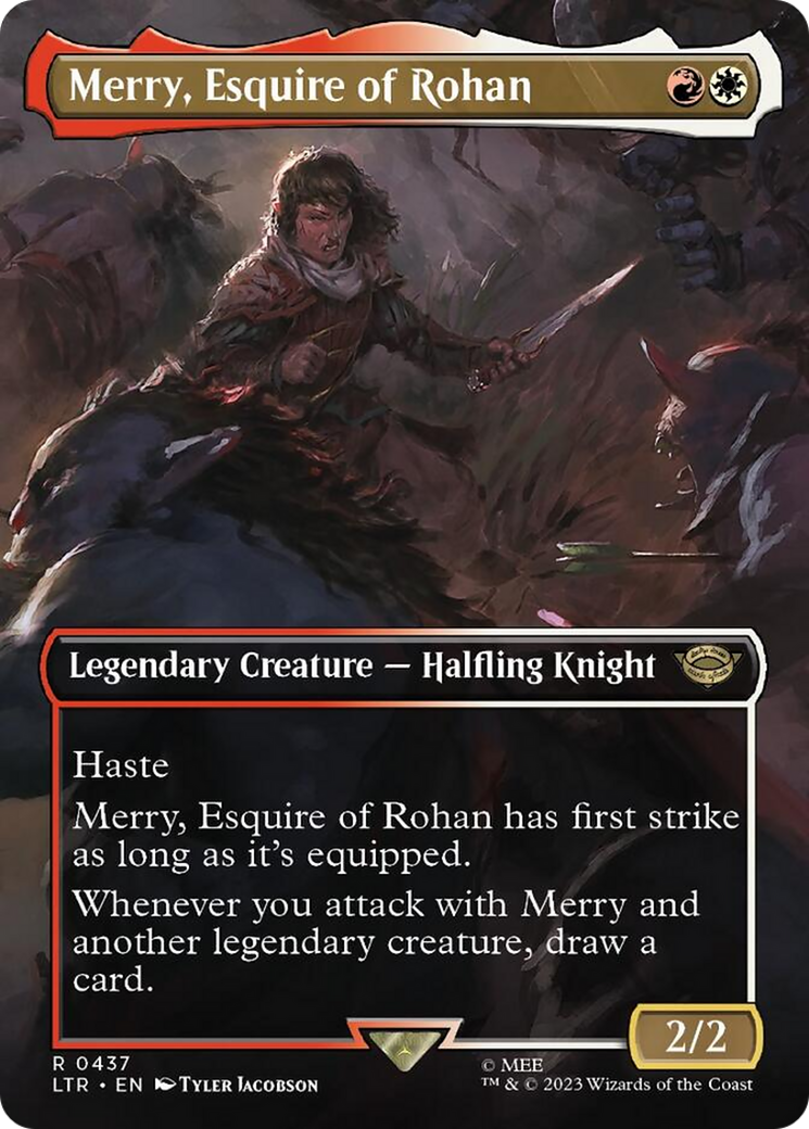 Merry, Esquire of Rohan (Borderless Alternate Art) [The Lord of the Rings: Tales of Middle-Earth] | Tabernacle Games