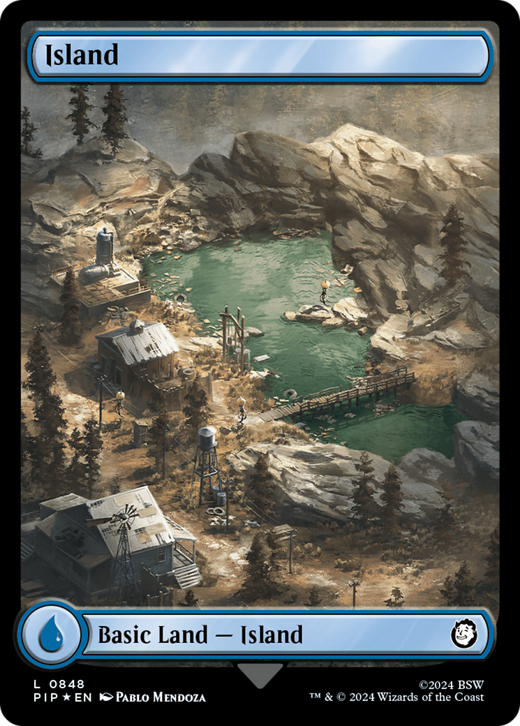 Island (0848) (Surge Foil) [Fallout] | Tabernacle Games