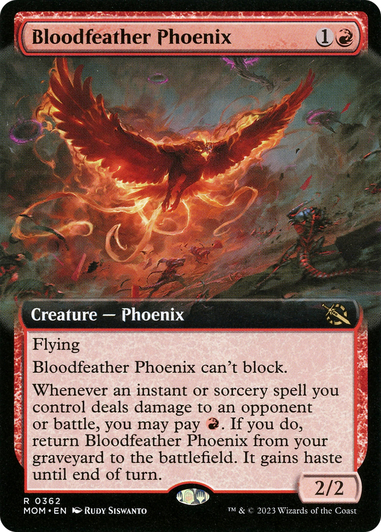 Bloodfeather Phoenix (Extended Art) [March of the Machine] | Tabernacle Games