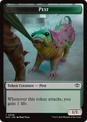 Fractal (0005) // Pest (0009) Double-Sided Token [Secrets of Strixhaven Tokens] | Tabernacle Games