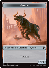 Golem (0014) // Thopter (0010) Double-Sided Token [Aetherdrift Tokens] | Tabernacle Games