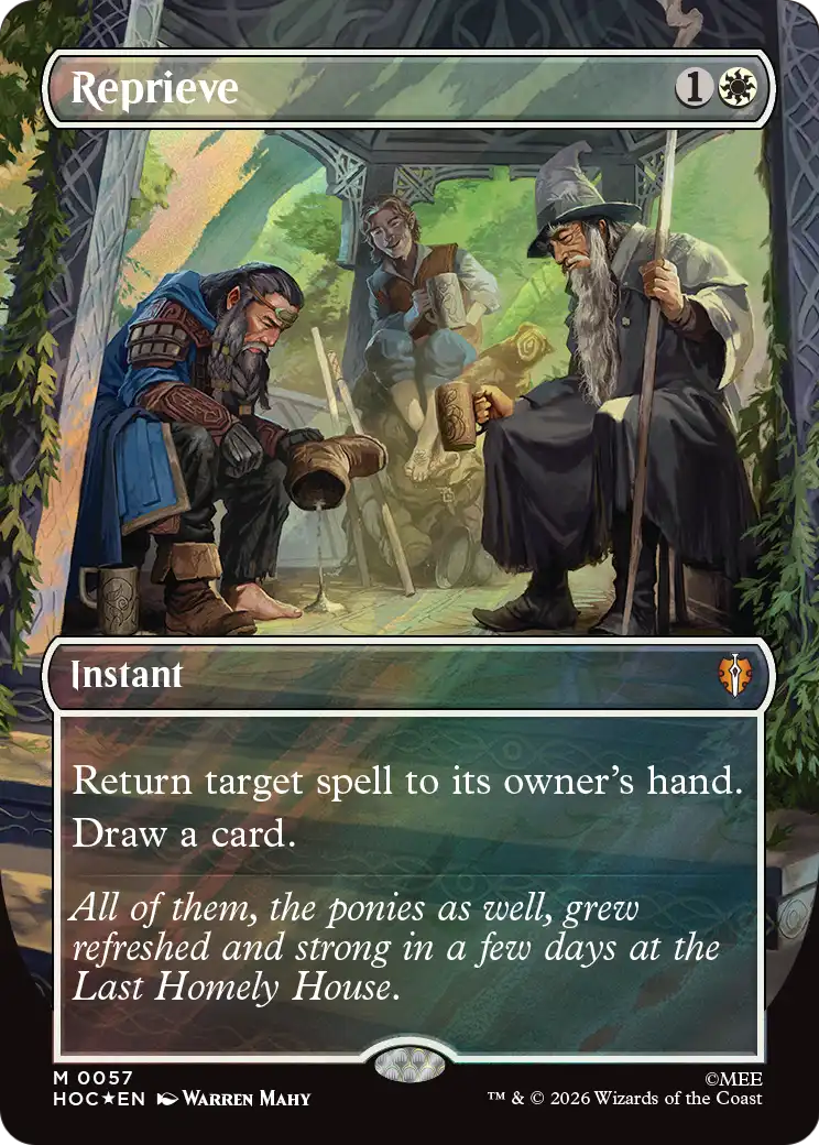 Reprieve (Borderless) (Surge Foil) [The Hobbit: Eternal-Legal] | Tabernacle Games