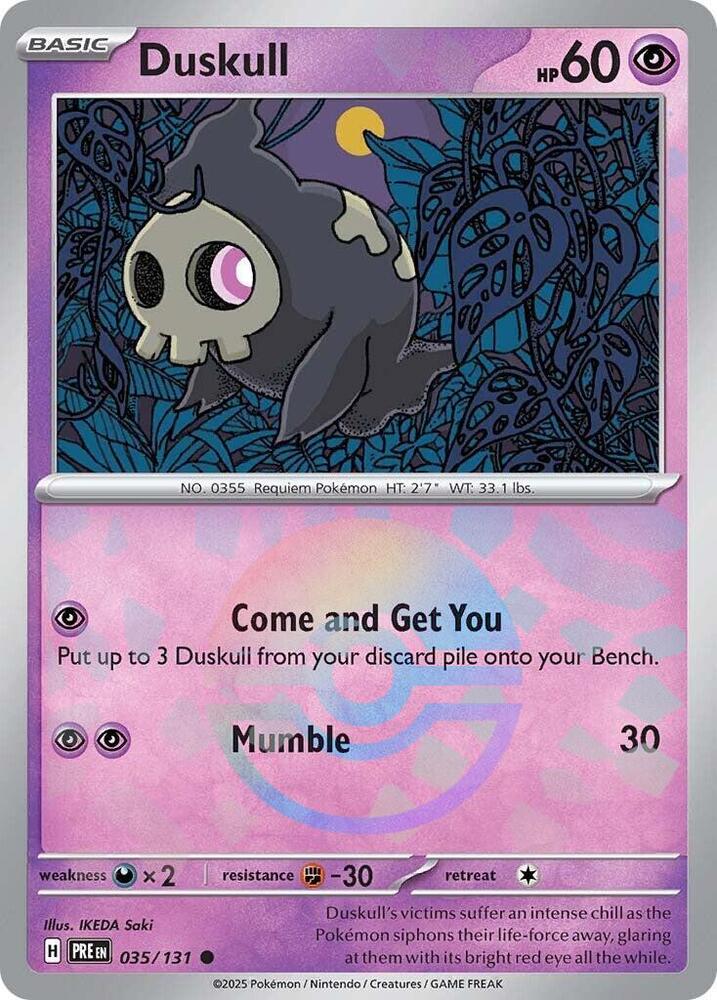 Duskull (035/131) (Poke Ball Pattern) [Scarlet & Violet: Prismatic Evolutions] | Tabernacle Games