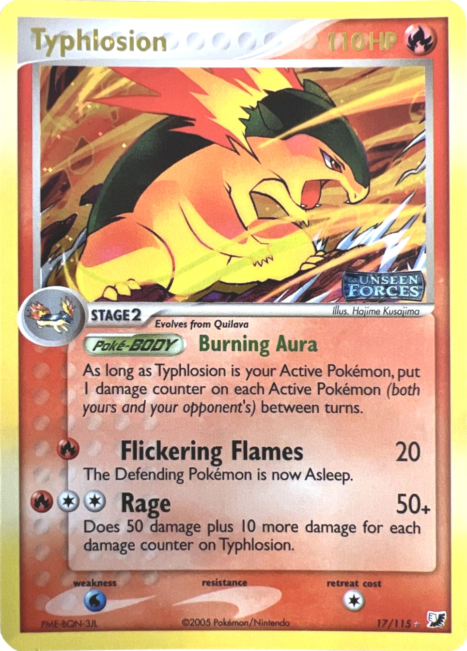 Typhlosion (17/115) (Stamped) [EX: Unseen Forces] | Tabernacle Games