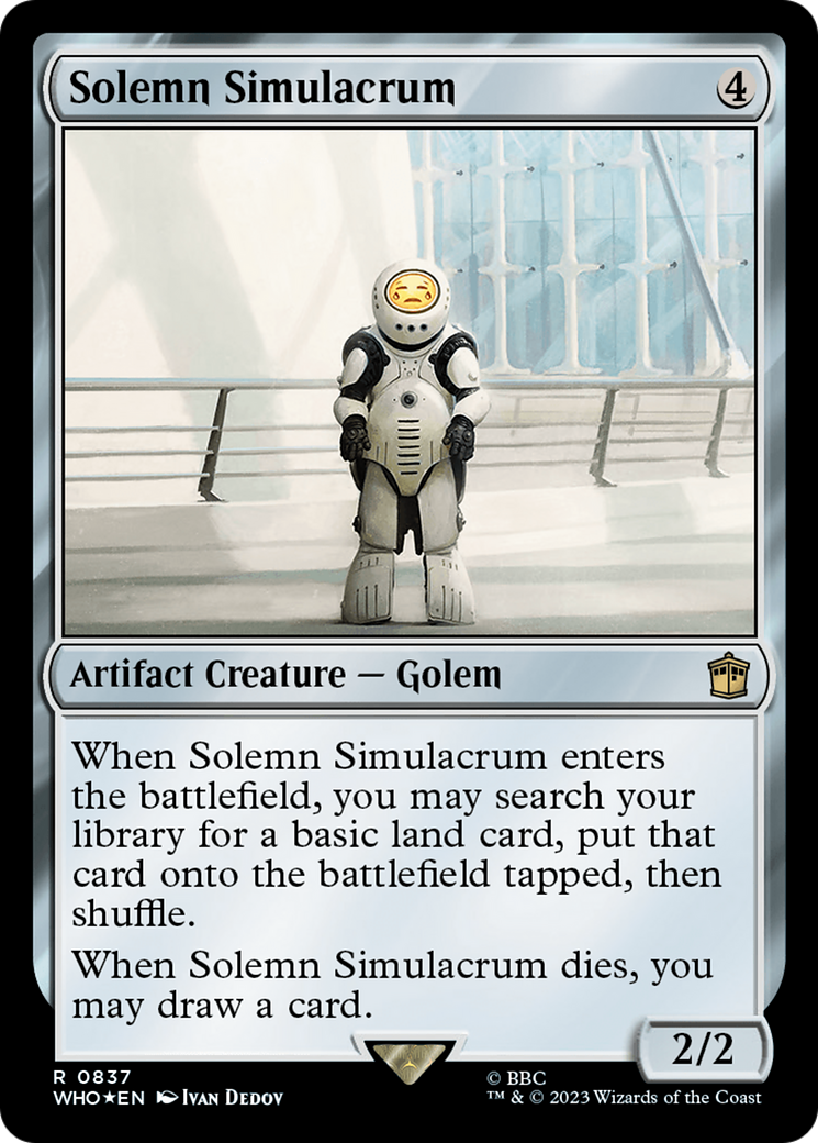 Solemn Simulacrum (Surge Foil) [Doctor Who] | Tabernacle Games