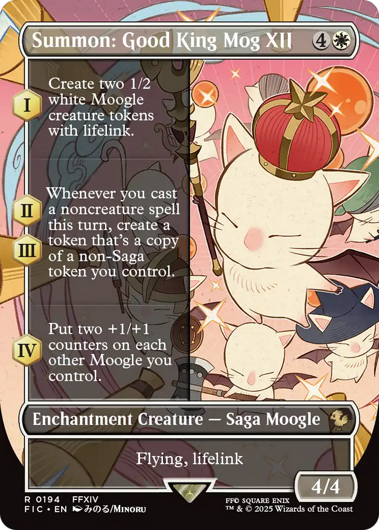 Summon: Good King Mog XII (Borderless) [FINAL FANTASY Commander] | Tabernacle Games