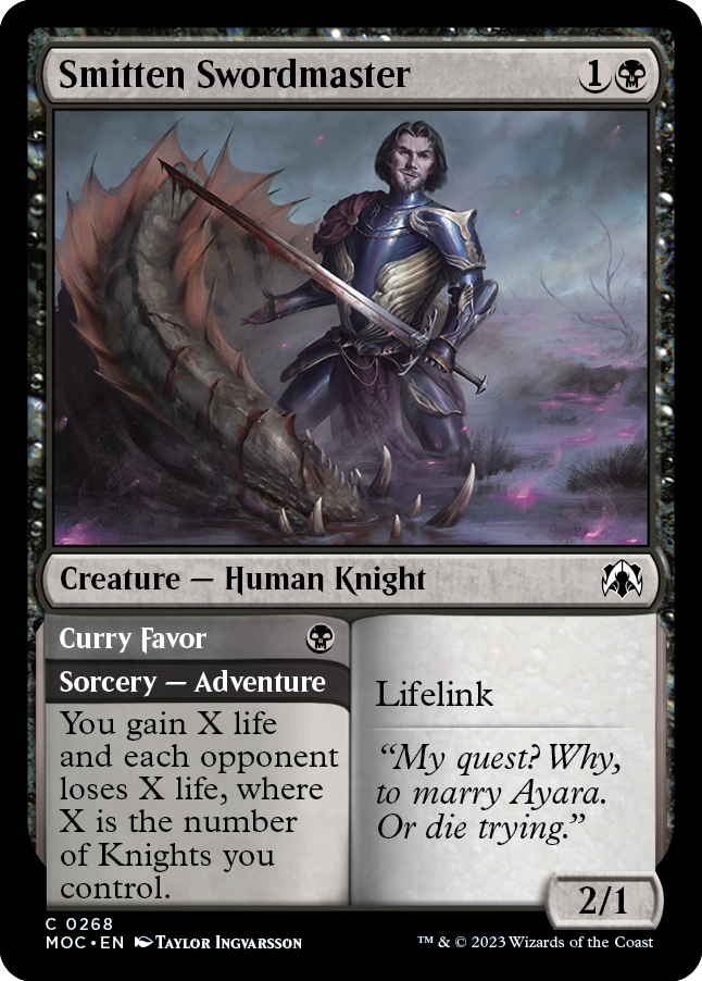 Smitten Swordmaster // Curry Favor [March of the Machine Commander] | Tabernacle Games