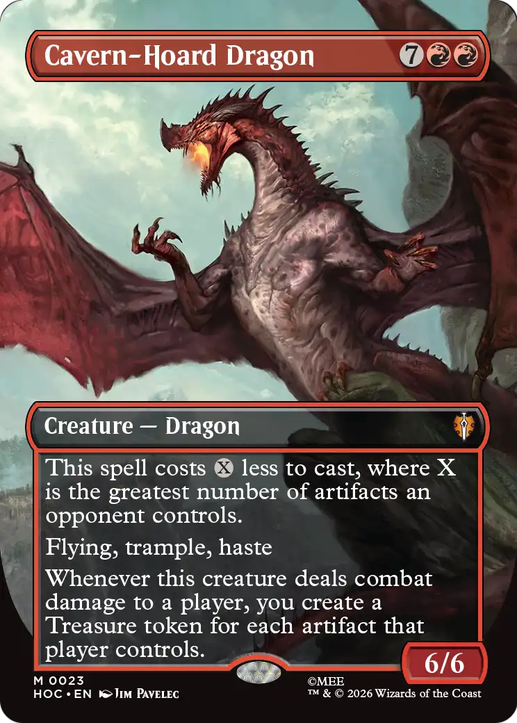 Cavern-Hoard Dragon (Borderless) [The Hobbit: Eternal-Legal] | Tabernacle Games