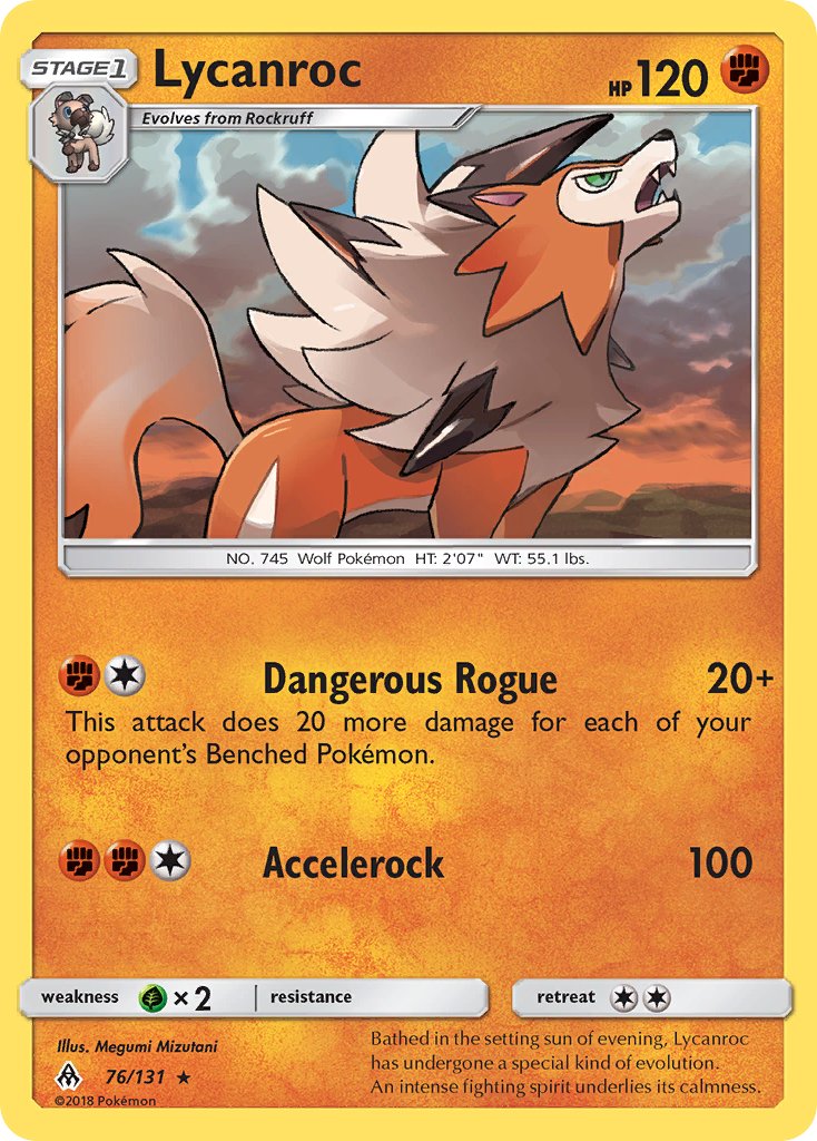 Lycanroc (76/131) (Theme Deck Exclusive) [Sun & Moon: Forbidden Light] | Tabernacle Games
