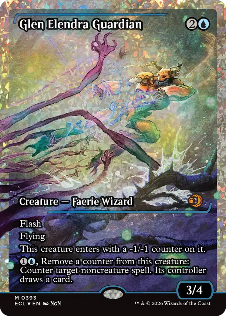Glen Elendra Guardian (0393) (Showcase) (Fracture Foil) [Lorwyn Eclipsed] | Tabernacle Games