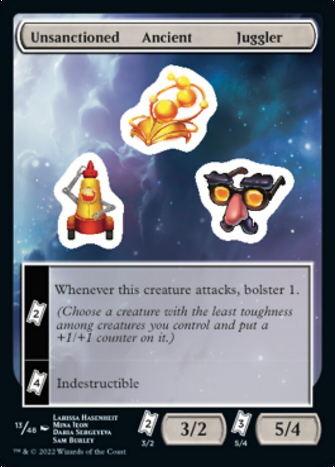 Unsanctioned Ancient Juggler [Unfinity Stickers] | Tabernacle Games