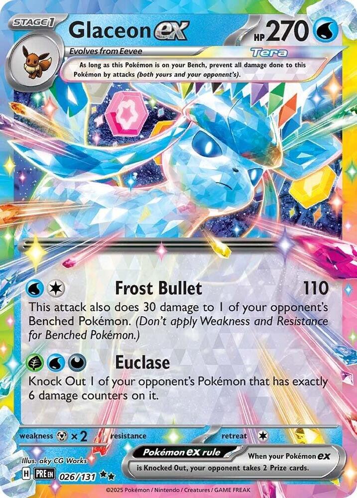 Glaceon ex (026/131) [Scarlet & Violet: Prismatic Evolutions] | Tabernacle Games