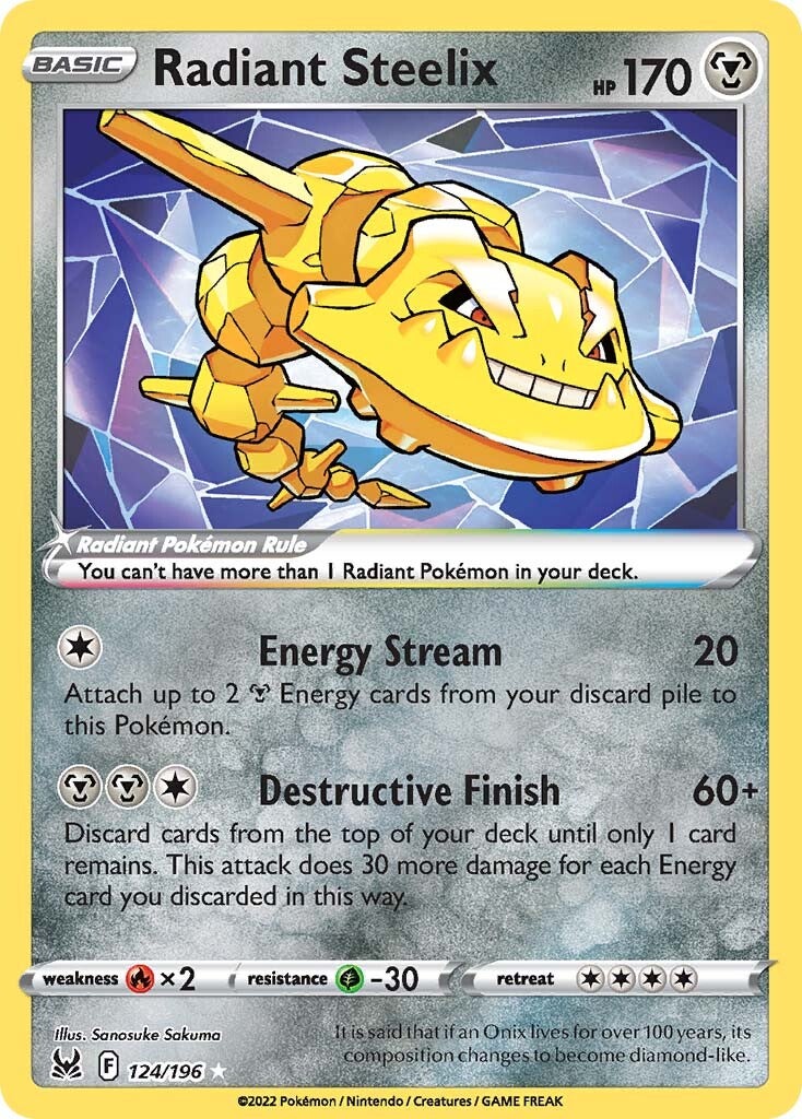 Radiant Steelix (124/196) [Sword & Shield: Lost Origin] | Tabernacle Games