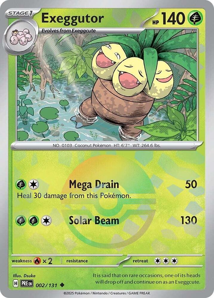 Exeggutor (002/131) (Poke Ball Pattern) [Scarlet & Violet: Prismatic Evolutions] | Tabernacle Games
