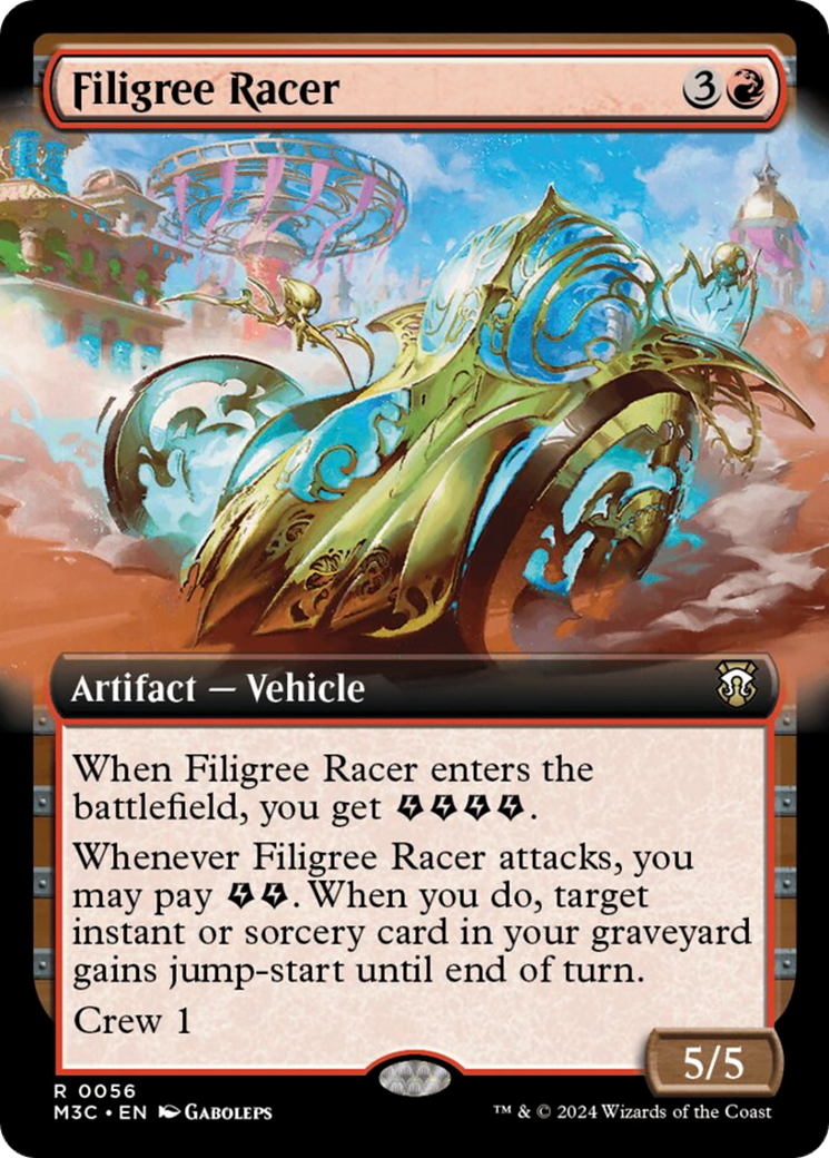 Filigree Racer (Extended Art) (Ripple Foil) [Modern Horizons 3 Commander] | Tabernacle Games