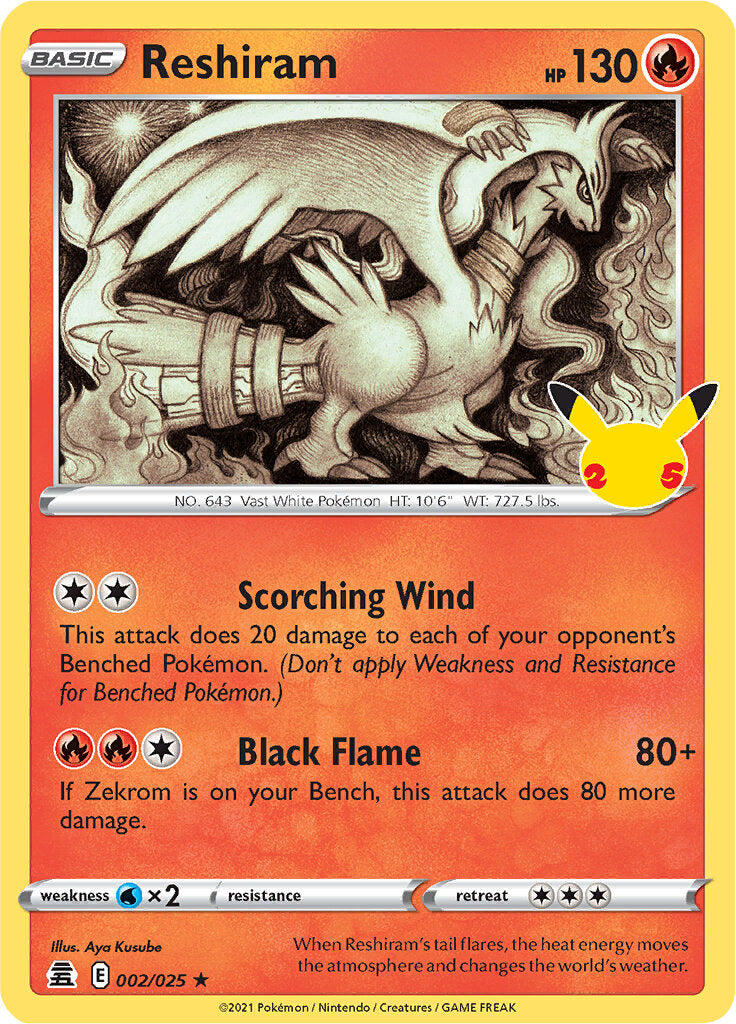 Reshiram (002/025) [Celebrations: 25th Anniversary] | Tabernacle Games