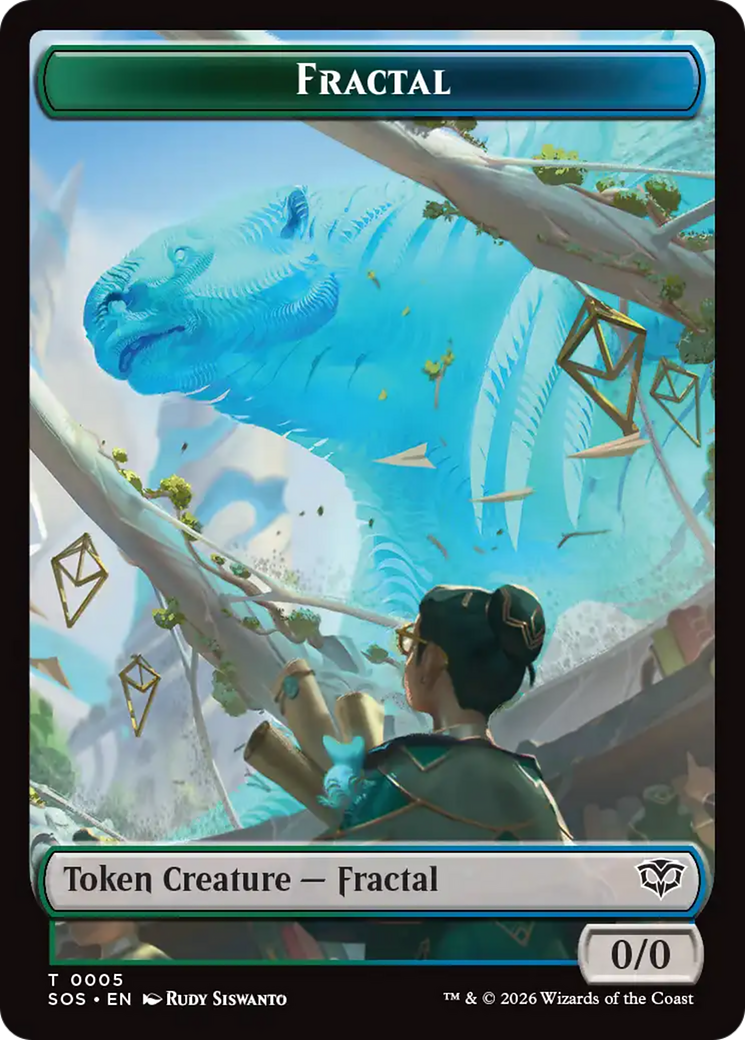 Fractal (0005) // Spirit (0011) Double-Sided Token [Secrets of Strixhaven Tokens] | Tabernacle Games