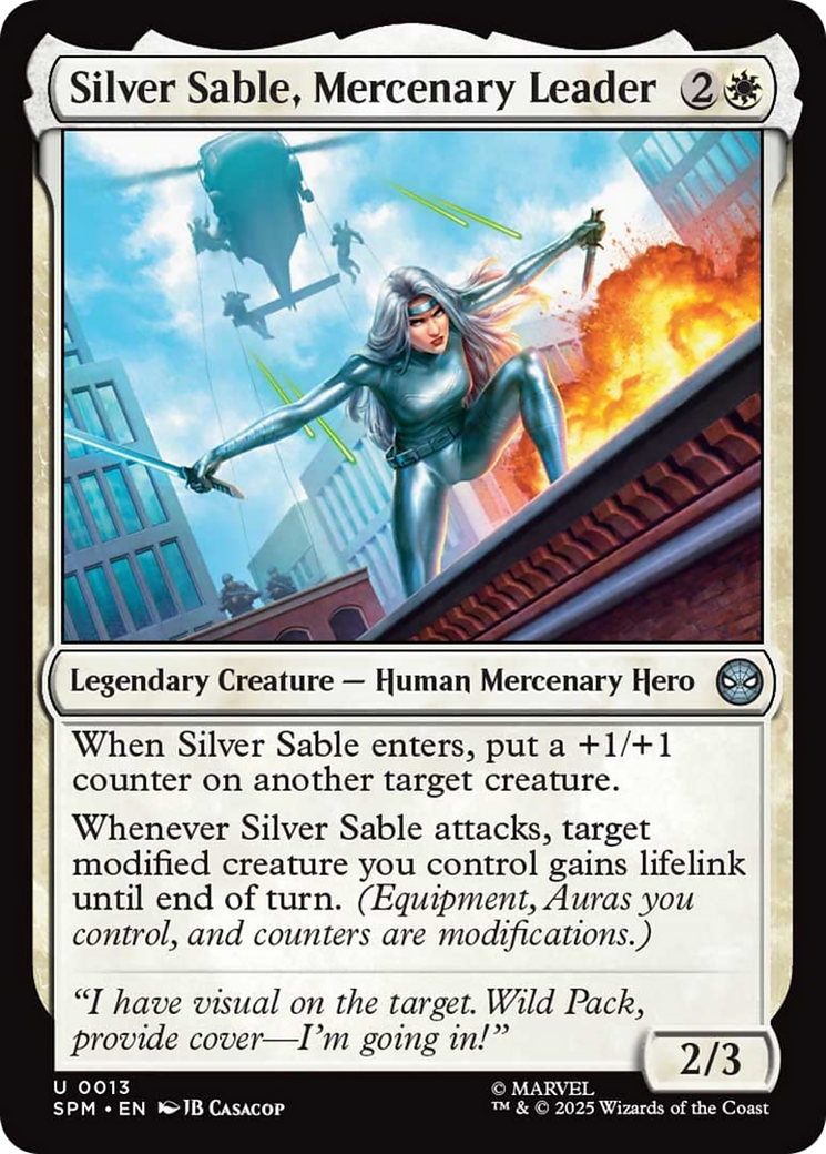 Silver Sable, Mercenary Leader [Marvel's Spider-Man] | Tabernacle Games
