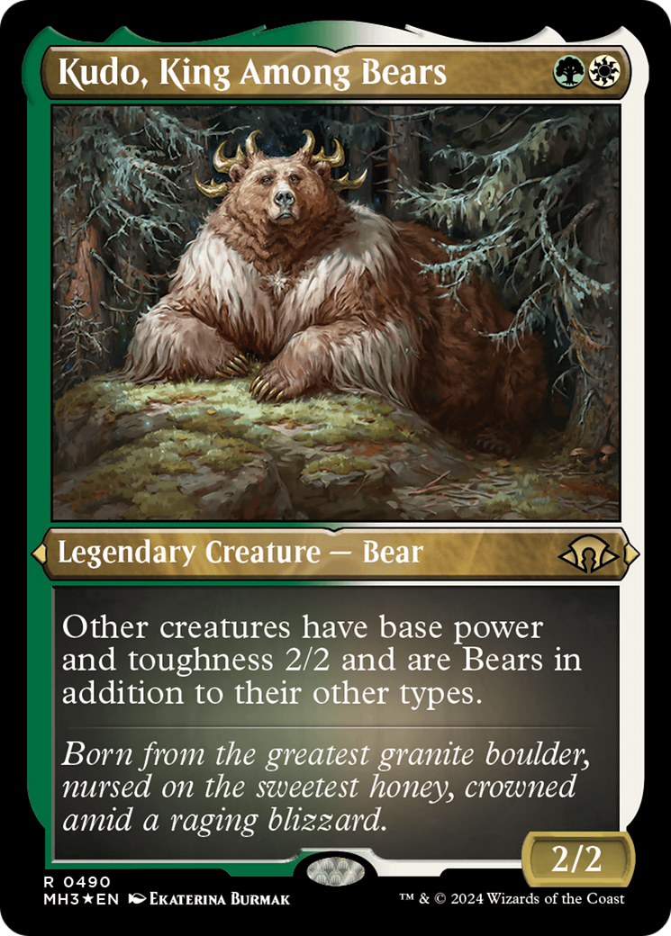 Kudo, King Among Bears (Foil Etched) [Modern Horizons 3] | Tabernacle Games