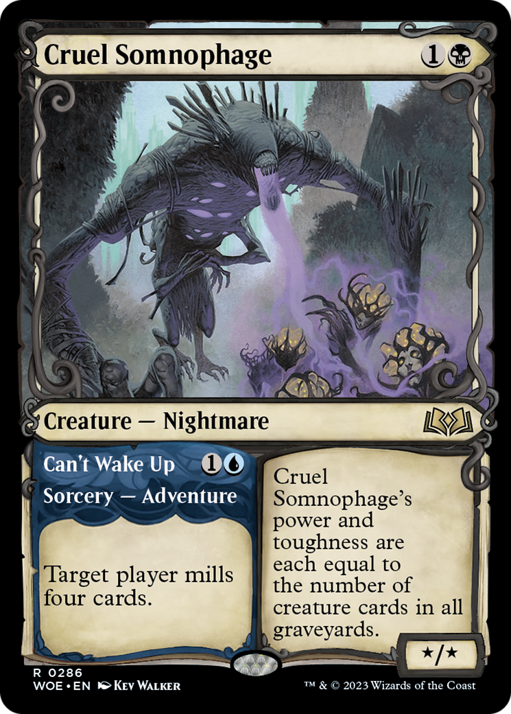 Cruel Somnophage // Can't Wake Up (Showcase) [Wilds of Eldraine] | Tabernacle Games