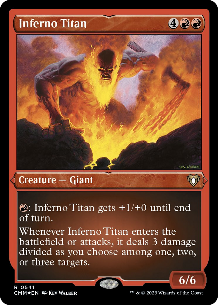 Inferno Titan (Foil Etched) [Commander Masters] | Tabernacle Games