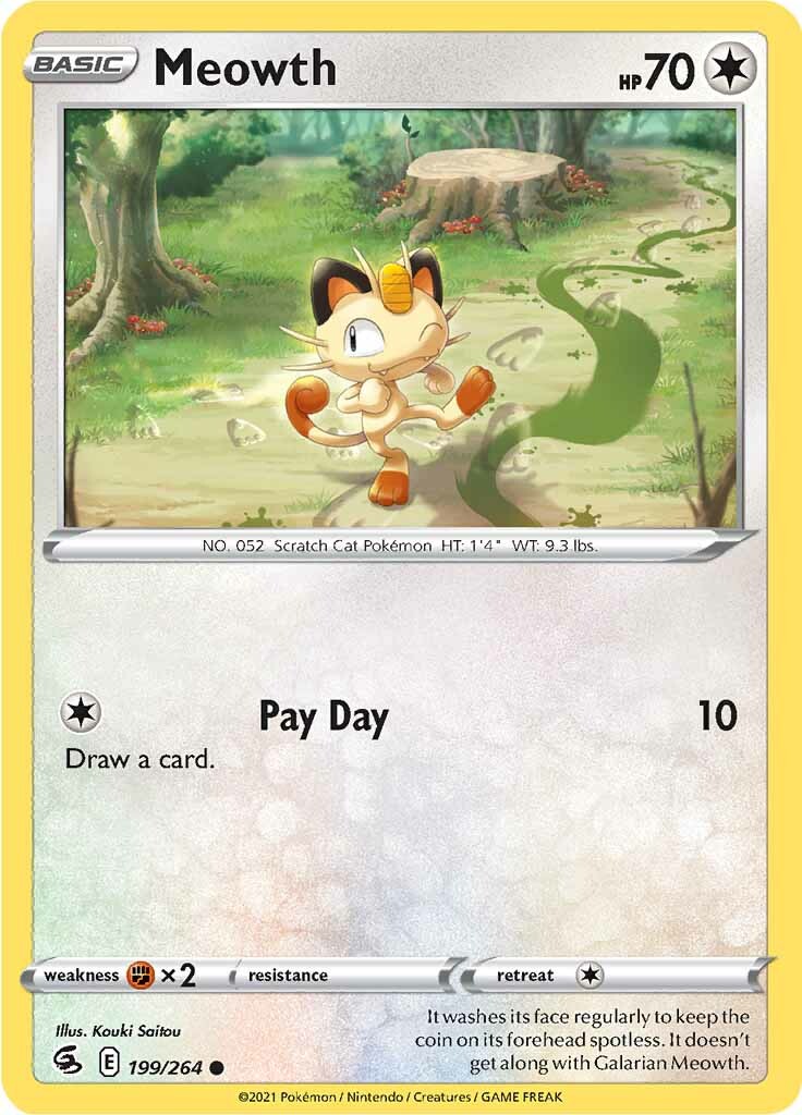 Meowth (199/264) [Sword & Shield: Fusion Strike] | Tabernacle Games