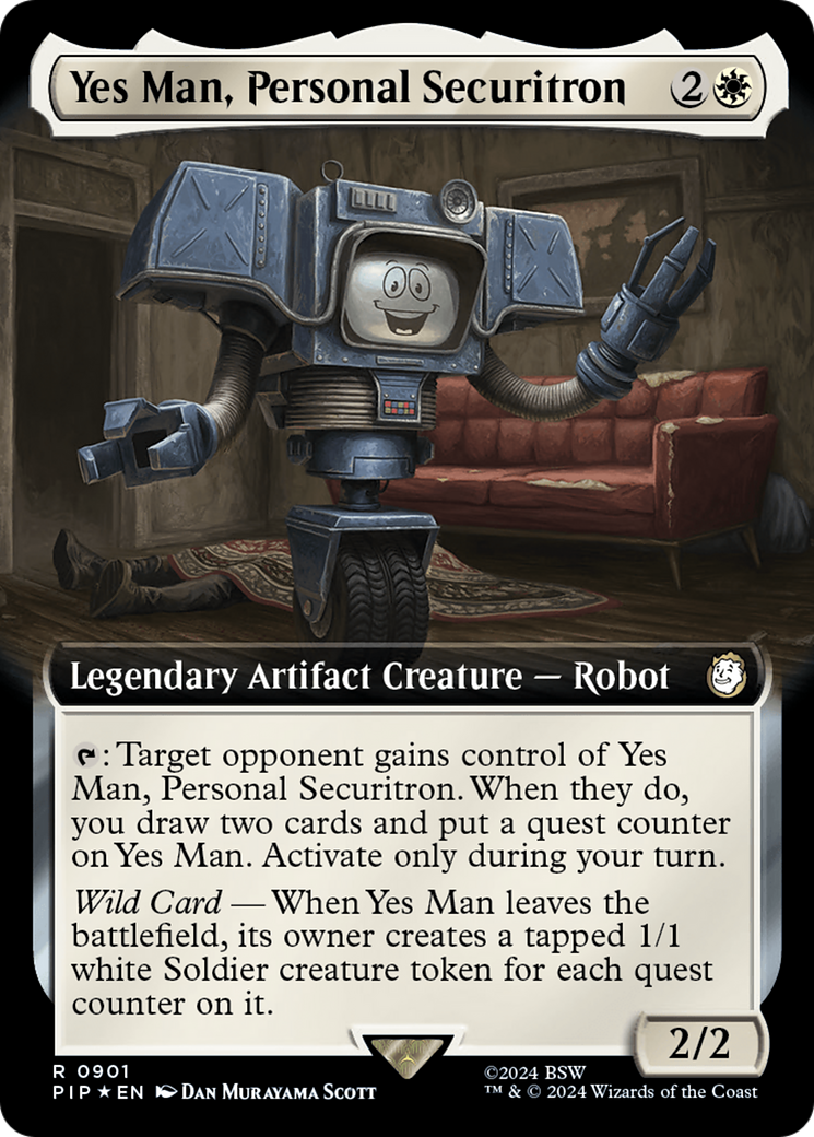 Yes Man, Personal Securitron (Extended Art) (Surge Foil) [Fallout] | Tabernacle Games