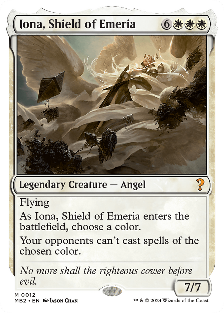 Iona, Shield of Emeria (White Border) [Mystery Booster 2] | Tabernacle Games