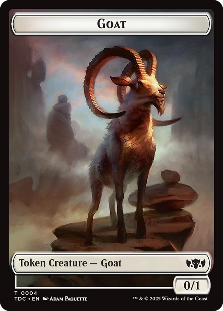 Plant // Goat Double-Sided Token [Tarkir: Dragonstorm Commander Tokens] | Tabernacle Games