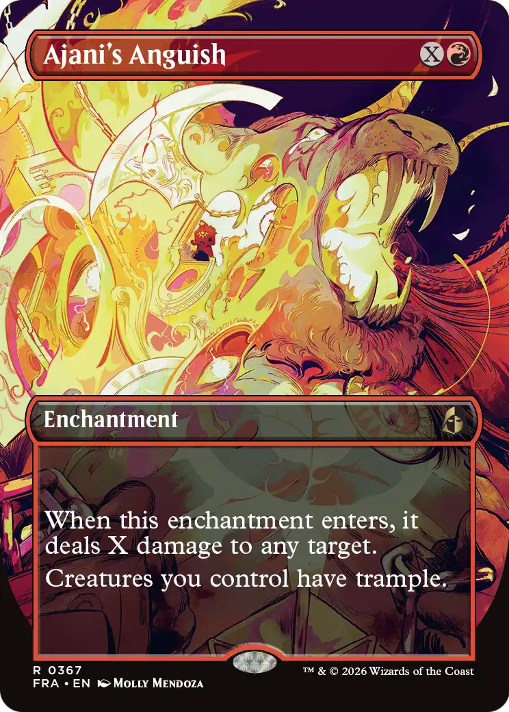 Ajani's Anguish (Borderless) [Reality Fracture] | Tabernacle Games