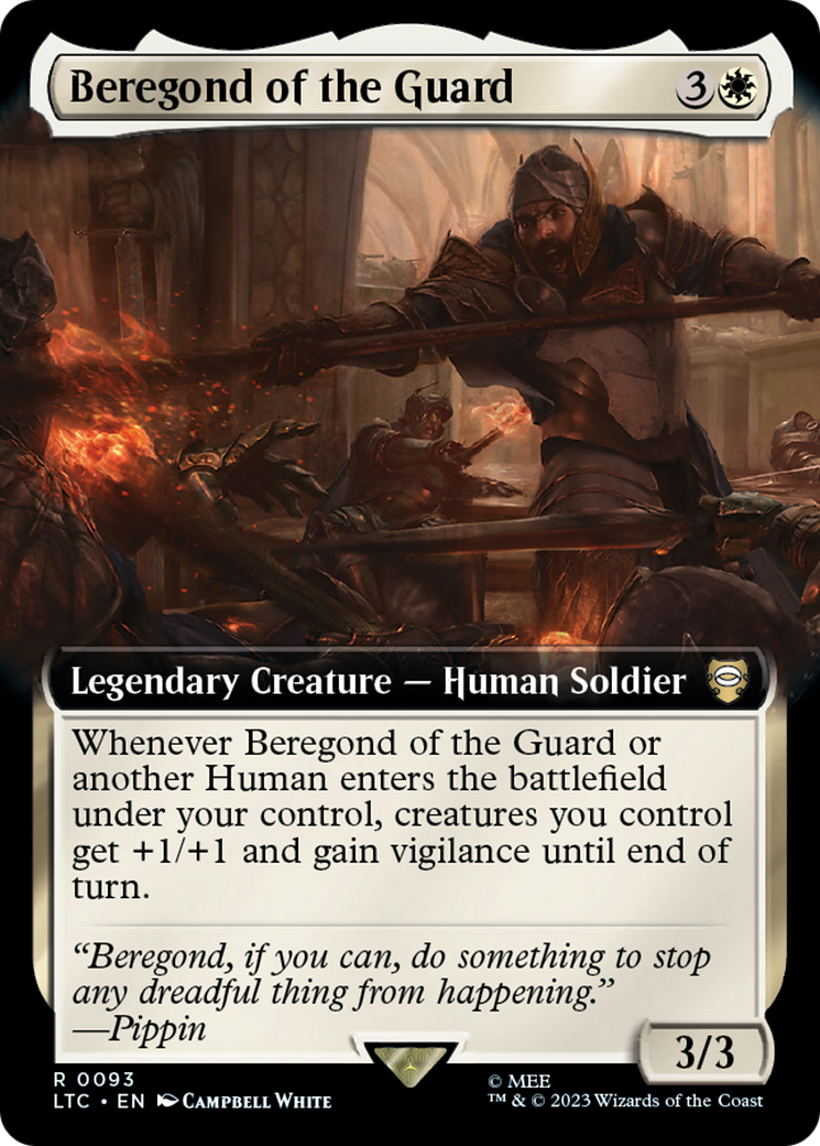 Beregond of the Guard (Extended Art) [The Lord of the Rings: Tales of Middle-Earth Commander] | Tabernacle Games