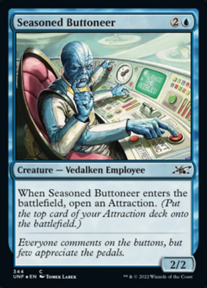 Seasoned Buttoneer (Galaxy Foil) [Unfinity] | Tabernacle Games