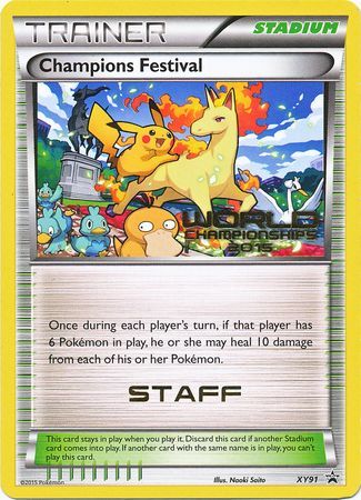 Champions Festival 2015 Staff (XY91) [XY: Black Star Promos] | Tabernacle Games