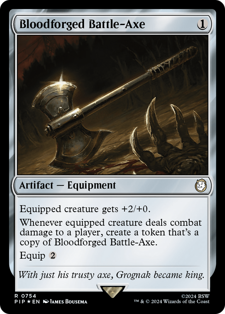 Bloodforged Battle-Axe (Surge Foil) [Fallout] | Tabernacle Games