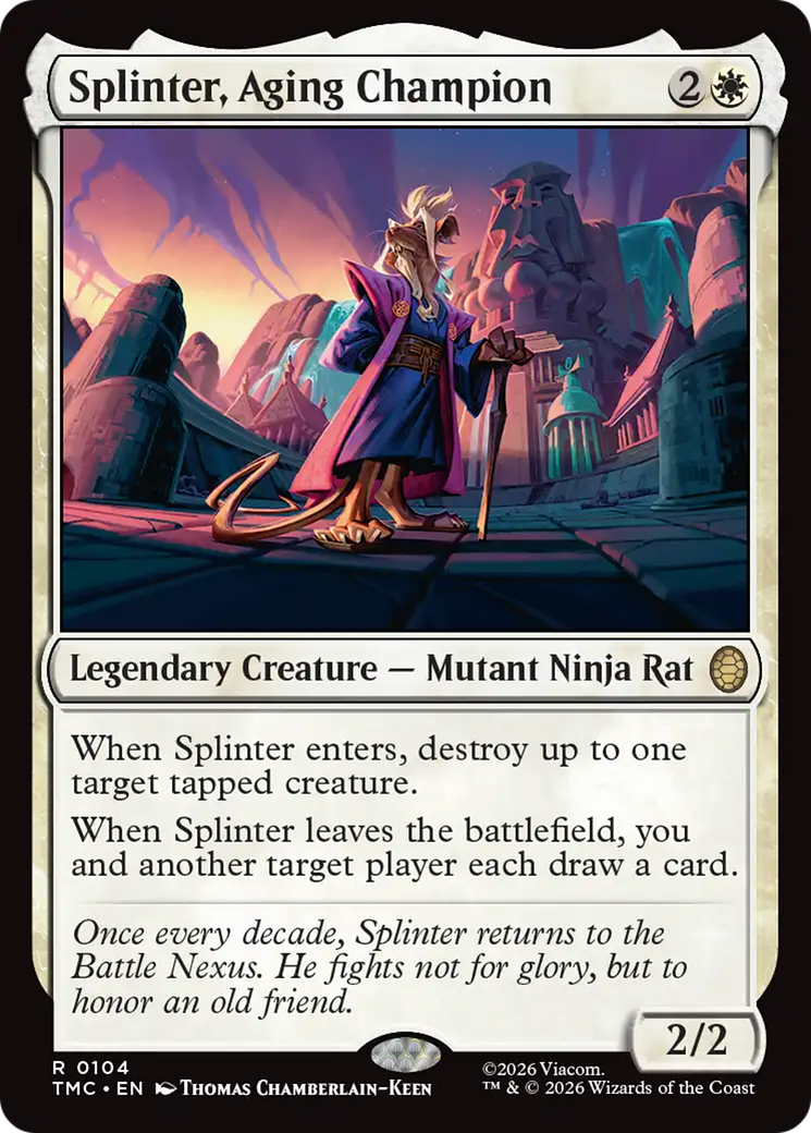 Splinter, Aging Champion [Teenage Mutant Ninja Turtles Commander] | Tabernacle Games