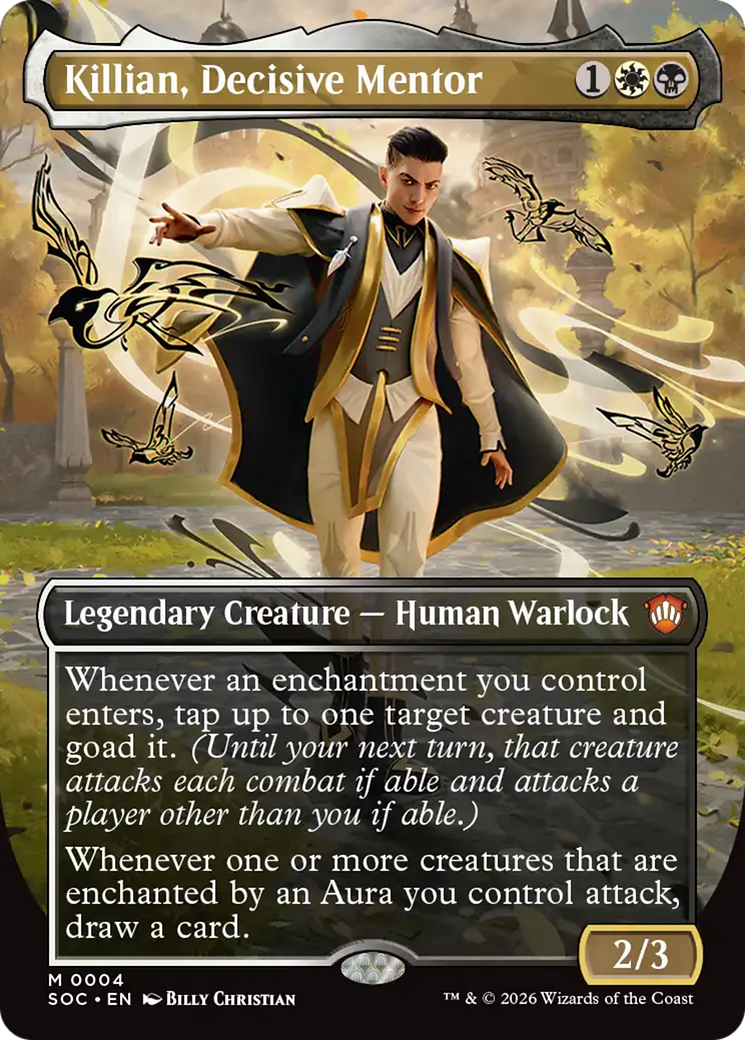 Killian, Decisive Mentor (Borderless) [Secrets of Strixhaven Commander] | Tabernacle Games