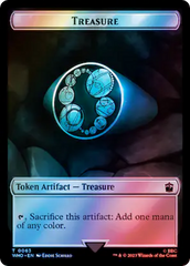 Alien Angel // Treasure (0063) Double-Sided Token (Surge Foil) [Doctor Who Tokens] | Tabernacle Games