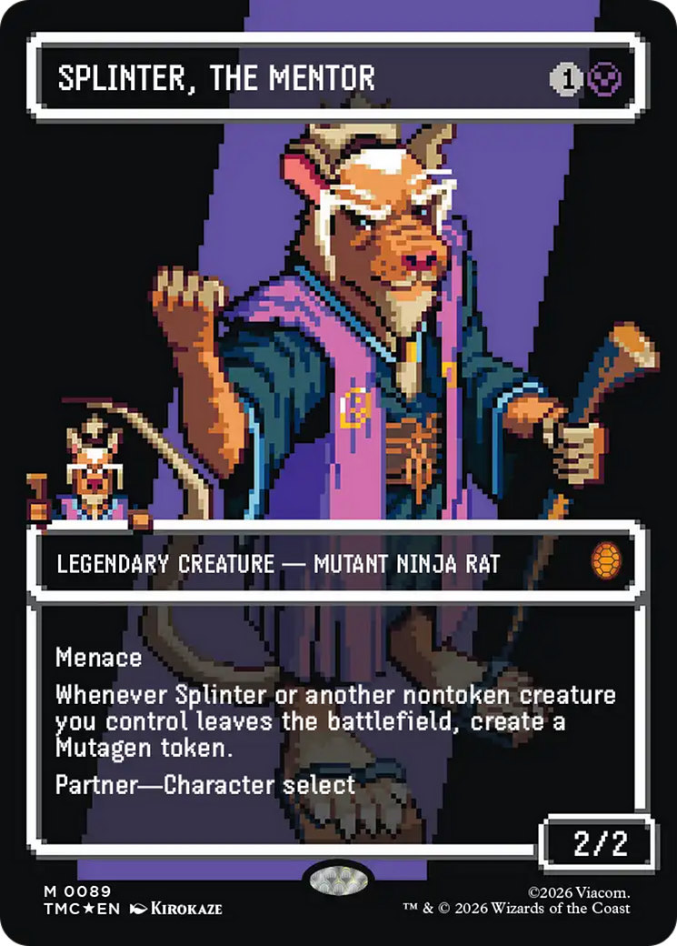 Splinter, the Mentor (0089) (Borderless) (Surge Foil) [Teenage Mutant Ninja Turtles Commander] | Tabernacle Games