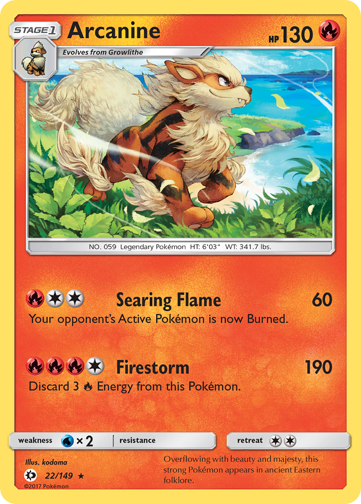 Arcanine (22/149) [Sun & Moon: Base Set] | Tabernacle Games