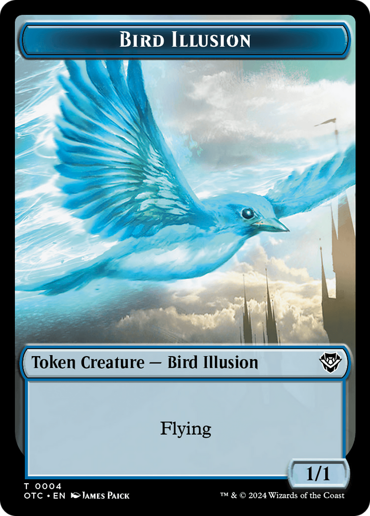 Bird Illusion // Elemental (0014) Double-Sided Token [Outlaws of Thunder Junction Commander Tokens] | Tabernacle Games